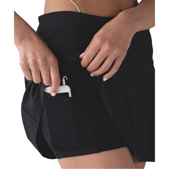 Lululemon Lost In Pace Skirt Black Size 4 - Picture 3 of 11